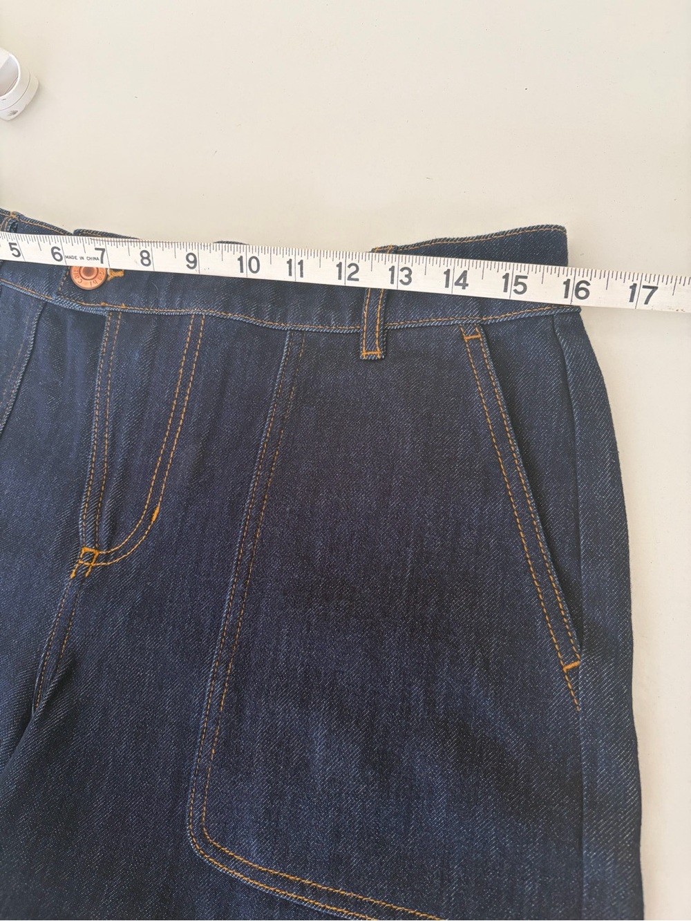 Cabi Tomboy Short #6637 Size 4 Dark Blue Denim Dark Wash Loose Baggy EUC - Picture 4 of 5
